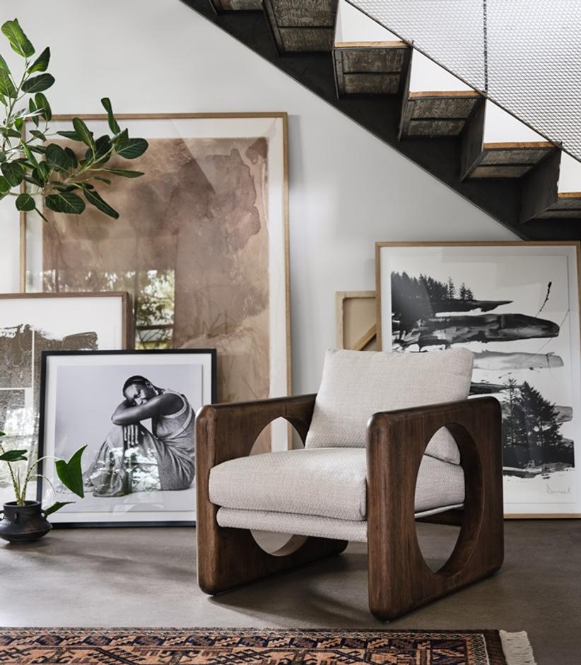 Downey Chair In Gibson Wheat by FOUR HANDS