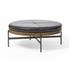 Edwyn Large Ottoman In Sonoma Black by FOUR HANDS