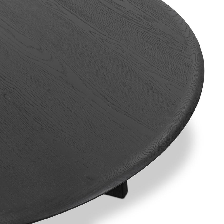 Rosenell Round Coffee Table - Black Oak Veneer by Four Hands