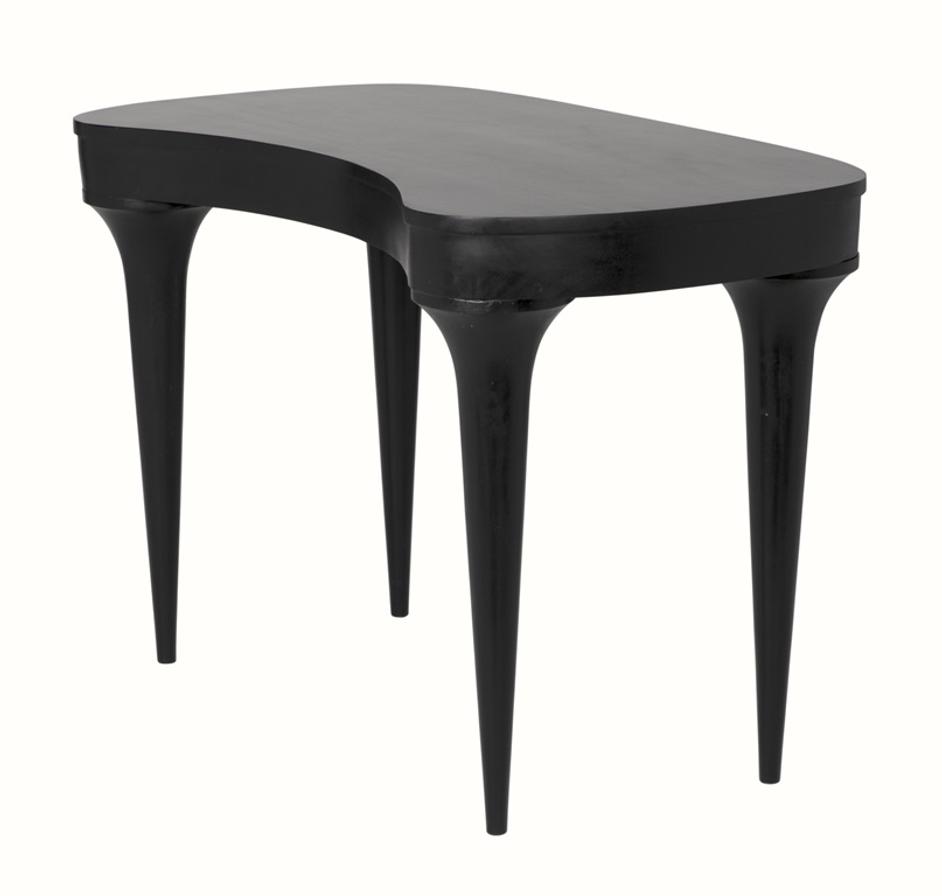 Rennie Mahogany Desk in Hand-Rubbed Black Finish by Noir Furniture