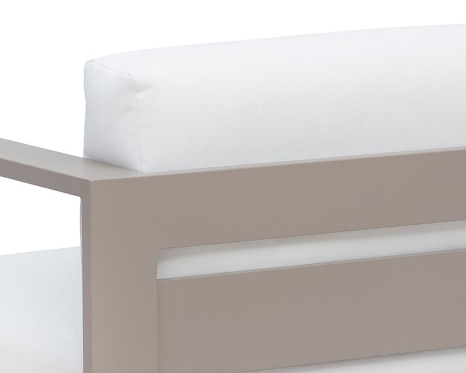 TAVIRA ARMCHAIR - GREIGE - STINSON WHITE by Sunpan