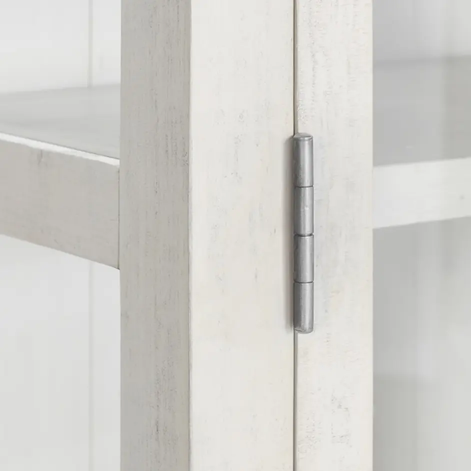 Milroy Reclaimed Pine Tall Cabinet Antique White by Classic Home