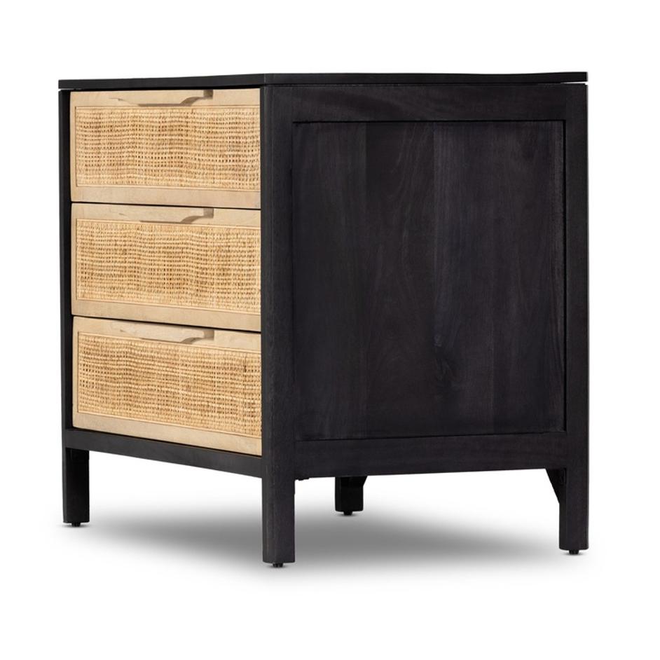 Sydney Large Nightstand - Black Wash by Four Hands