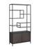 Stamos Bookcase - Black - Charcoal Grey by Sunpan