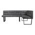 HANLON CORNER BENCH DARK GREY by Moes Home