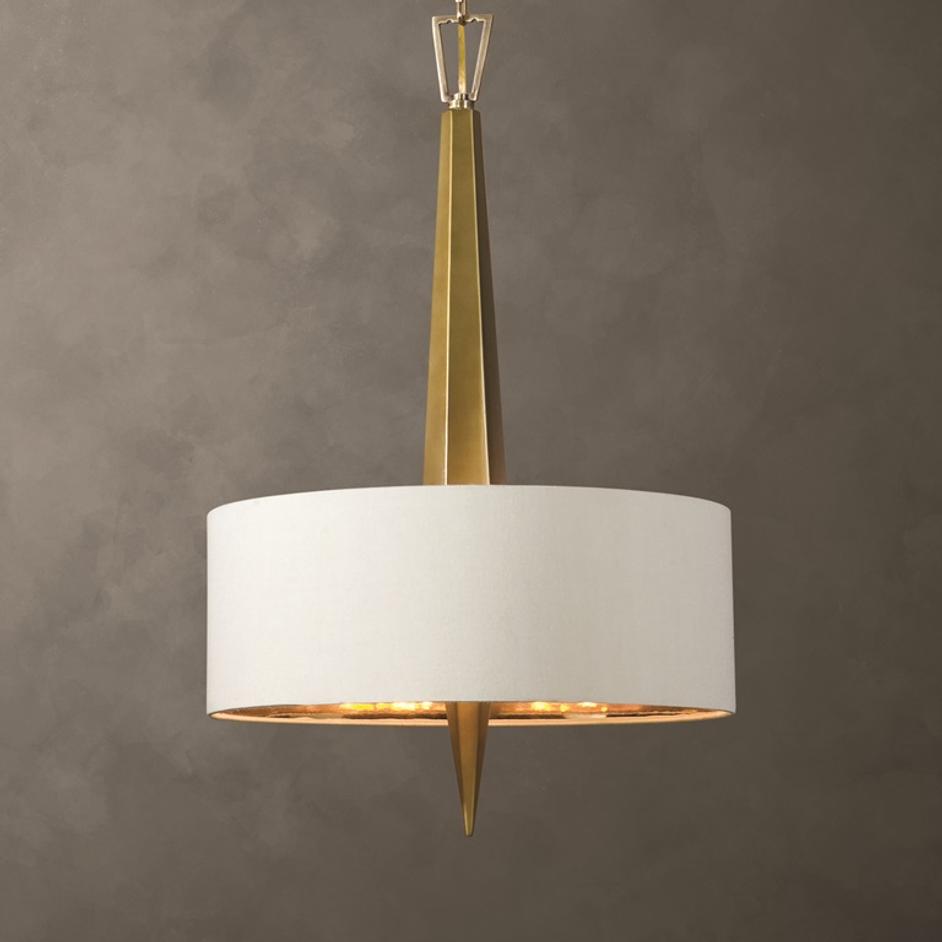 Obeliska 3 Light Gold Chandelier by Uttermost