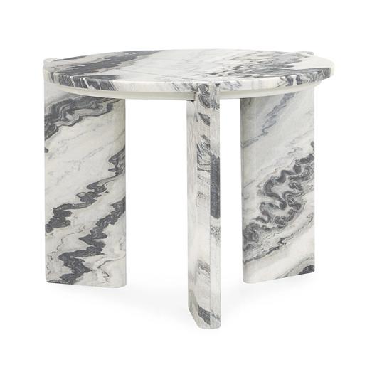 Zora Marble Round End Table by Classic Home