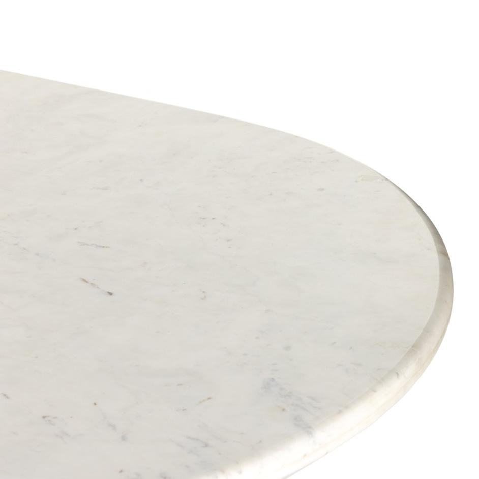 Oranda Dining Table In Polished White Marble by FOUR HANDS