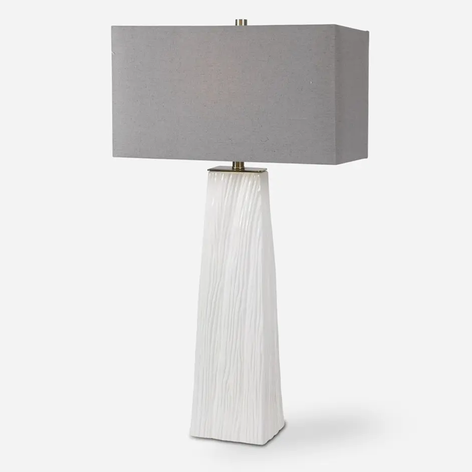 Sycamore White Table Lamp by Uttermost