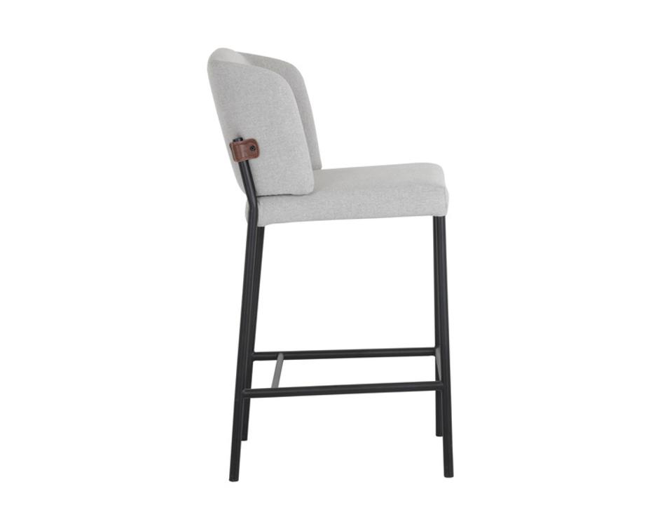 PEARCE COUNTER STOOL - LIGHT GREY / BRAVO COGNAC by Sunpan