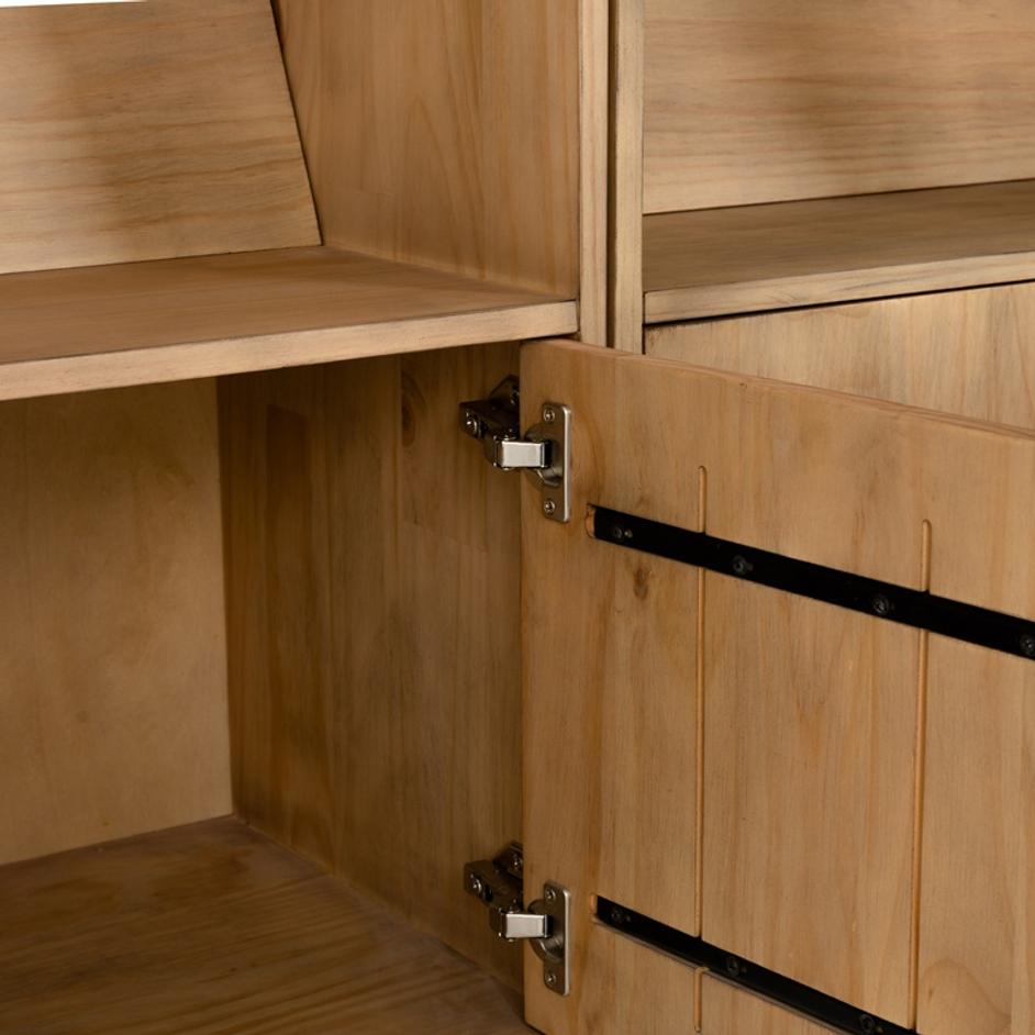 Bane Triple Bookshelf W/ Ladder In Smoked P by FOUR HANDS