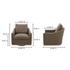 Linden Swivel Chair Soft Taupe by Moes Home