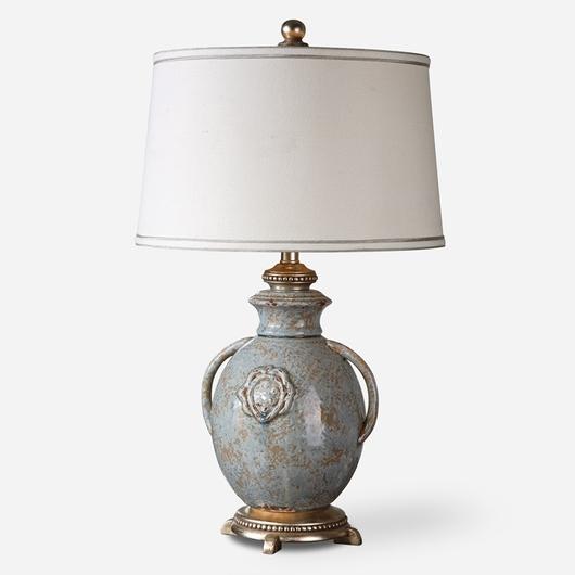 Cancello Blue Glaze Lamp by Uttermost