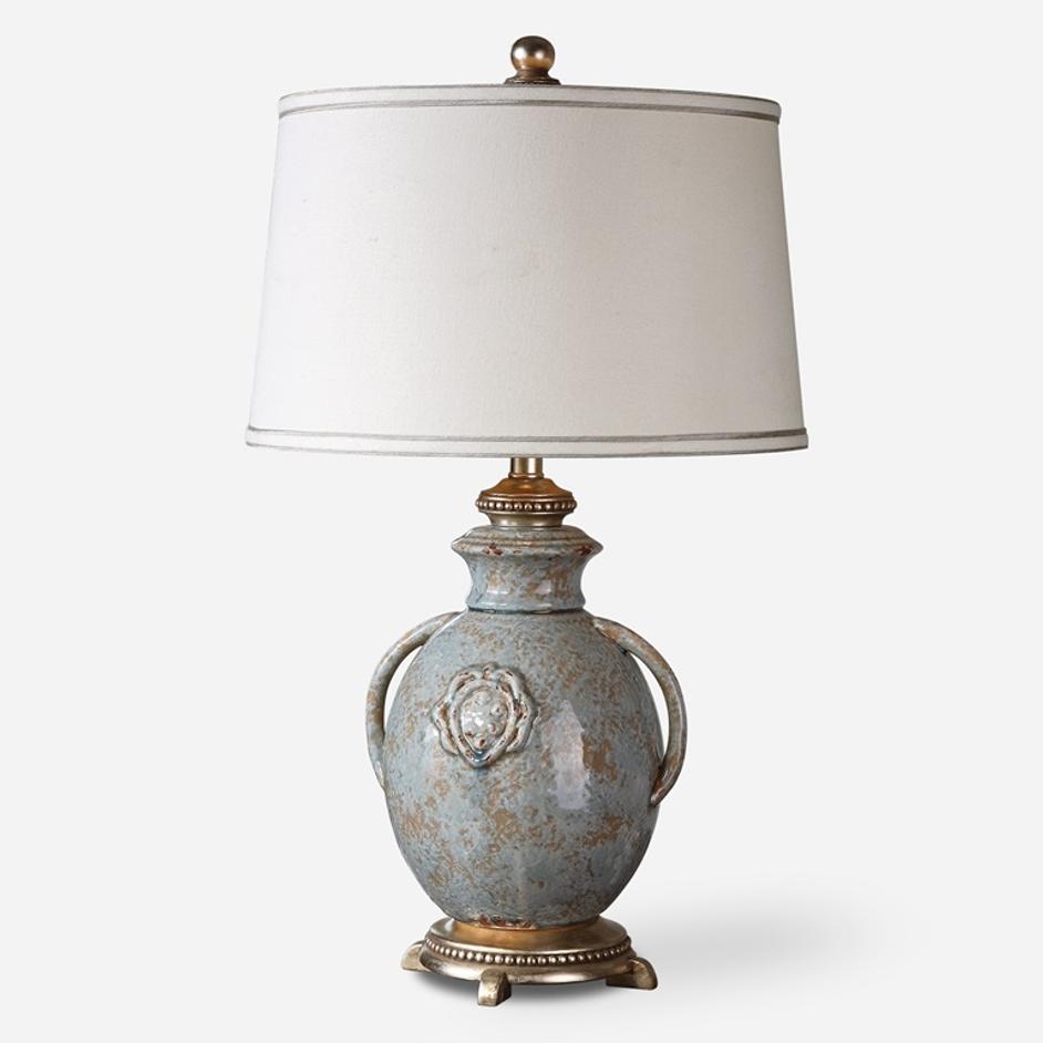 Cancello Blue Glaze Lamp by Uttermost