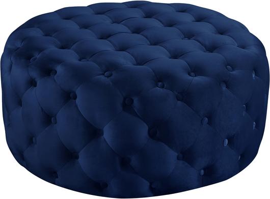 Percy Ottoman/Bench In Navy Velvet by Meridian Furniture