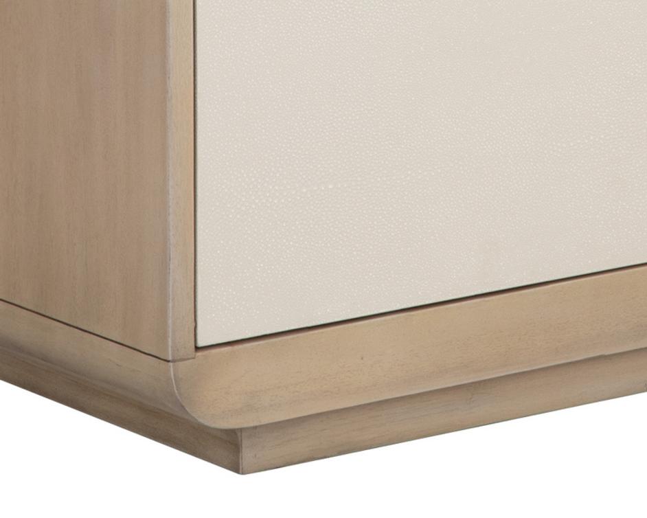 KAYDEN MEDIA CONSOLE AND CABINET - OYSTER SHAGREEN by Sunpan