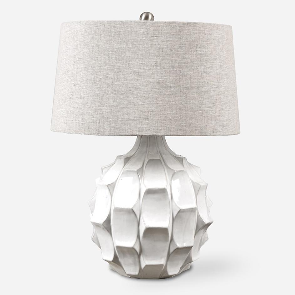 Guerina Scalloped White Lamp by Uttermost