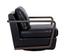 CASTELL SWIVEL LOUNGE CHAIR - BROWN - CORTINA BLACK LEATHER by Sunpan