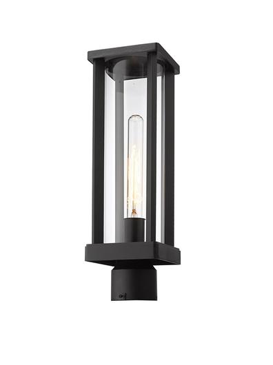 Glenwood 1 Light Outdoor Post Mount Fixture in Black Finish by Z-Lite