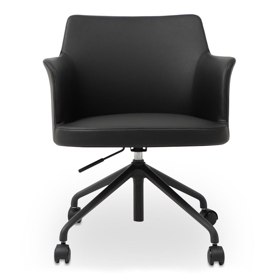 Morris Office Chair PVC Black by Moes Home