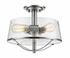Mariner 3 Light Semi Flush Mount in Brushed Nickel Finish by Z-Lite