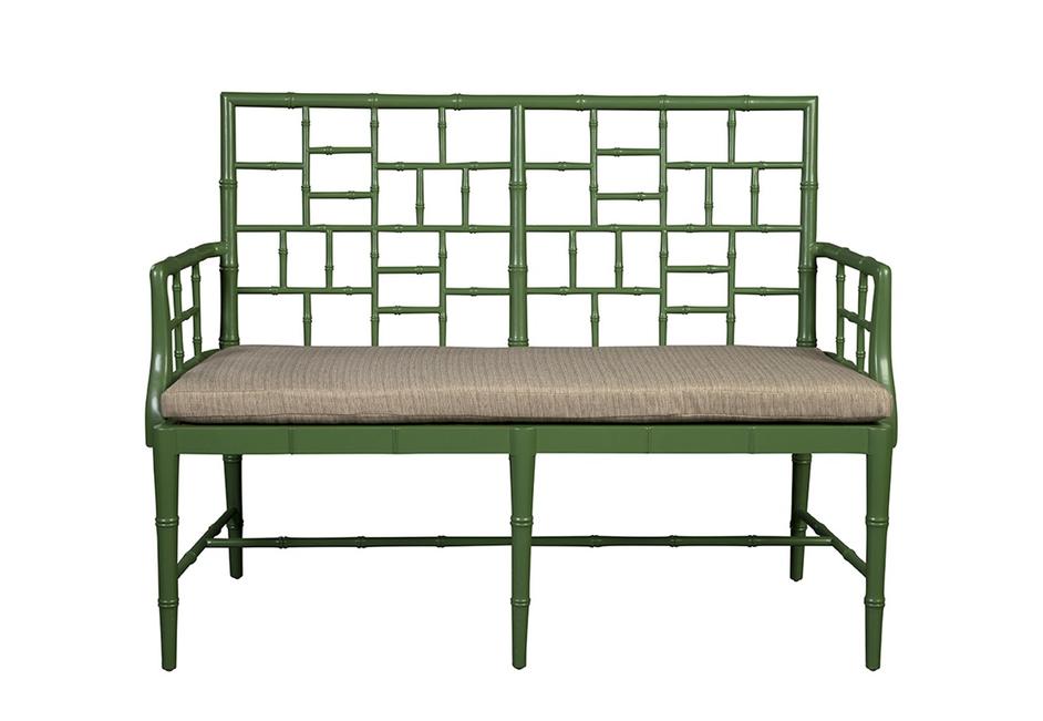 Green Belleville Settee by Furniture Classics