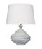 Oasis Ceramic Table Lamp with Linen Shade by Jamie Young