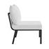 Estelle Outdoor Patio Aluminum Armless Chair In Gray White by Modway Furniture