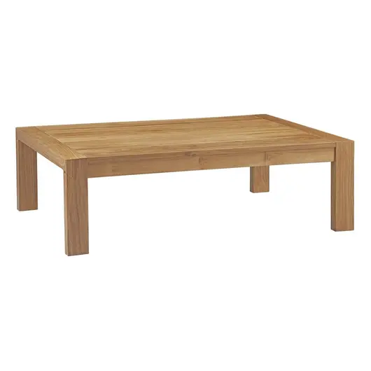 Sunbury Outdoor Patio Wood Coffee Table In Natural by Modway Furniture