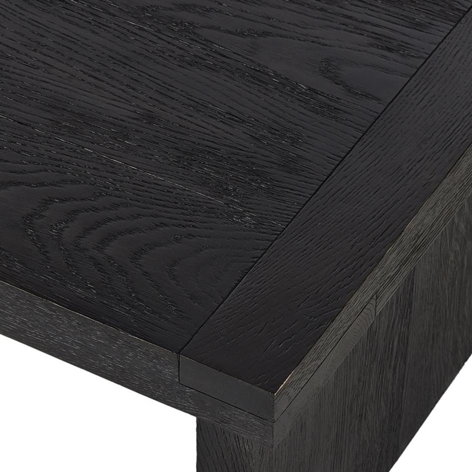 Warby Coffee Table in Worn Black Oak by FOUR HANDS