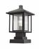 Aspen 1 Light Outdoor Pier Mounted Fixture in Oil Rubbed Bronze Finish by Z-Lite