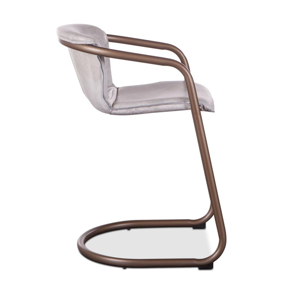 Portofino Leather Counter Chair Vintage White by Home Trends & Design