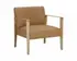 EARL LOUNGE CHAIR - RUSTIC OAK - LUDLOW SESAME LEATHER by Sunpan