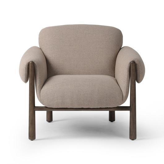 Olia Chair In Alcala Taupe And Warm Nettlewood by Four Hands