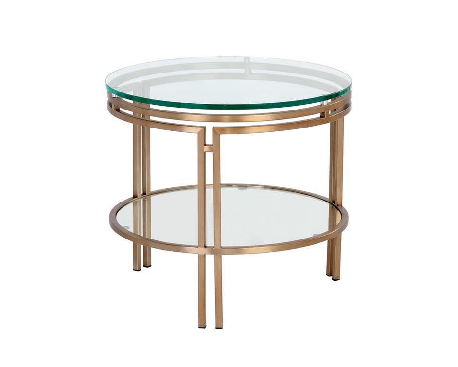 ANDROS END TABLE - ANTIQUE BRASS by Sunpan