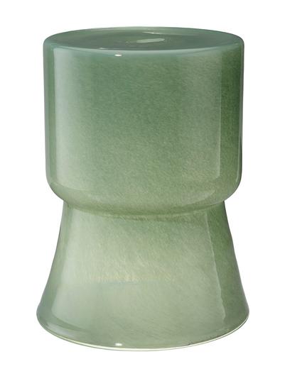 Huntington Garden Glass Stool, Green by Jamie Young