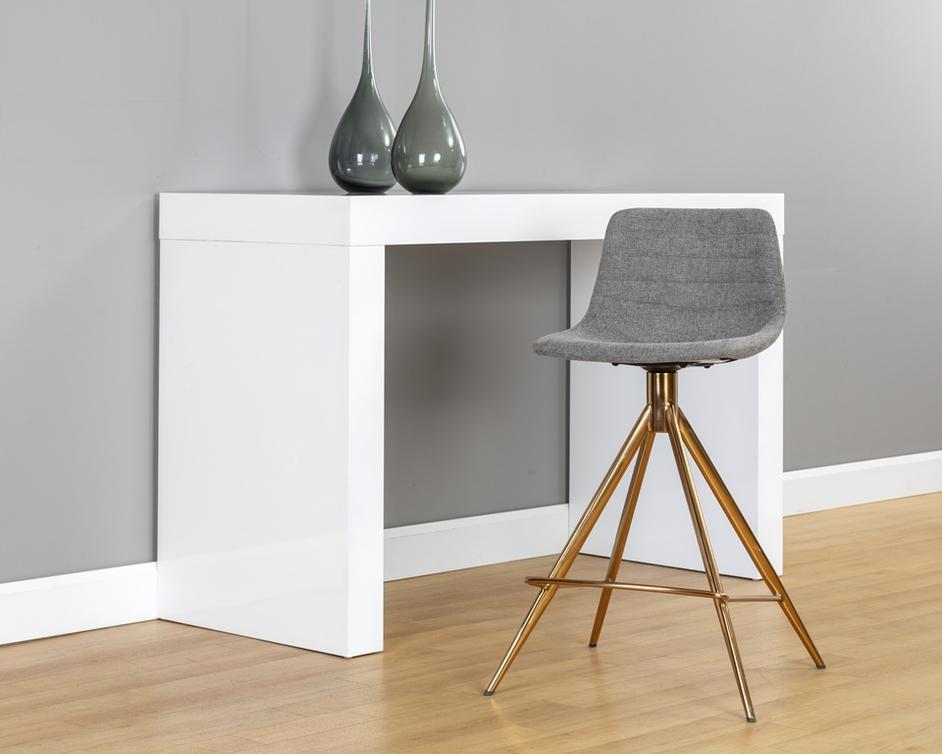 Andres Swivel Counter Stool - Belfast Koala Grey by Sunpan