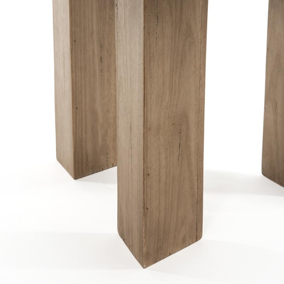 Mesa End Table In Light Brushed Parawood by FOUR HANDS