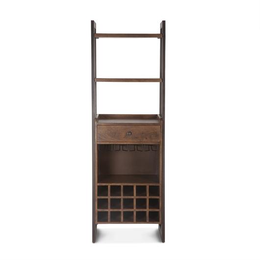 Mozambique 56-Inch Acacia Wood Bar Cabinet in Walnut Finish by Home Trends & Design