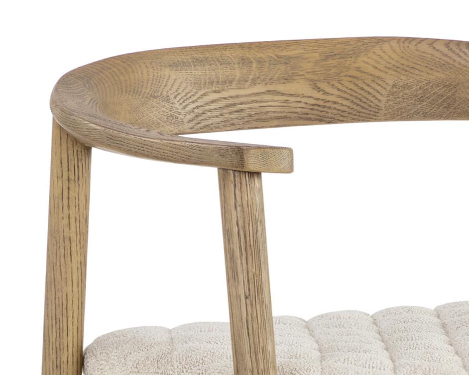 JEREMY COUNTER STOOL - WEATHERED OAK - DOVE CREAM by Sunpan