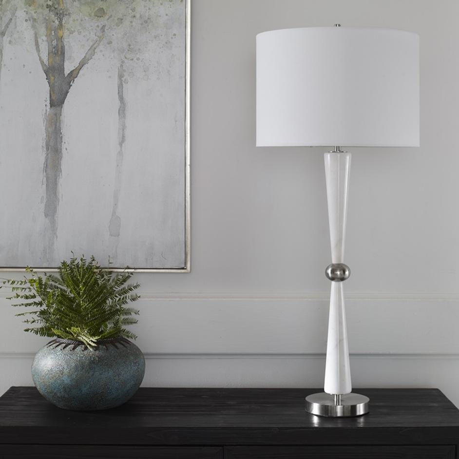 Hourglass White Table Lamp by Uttermost