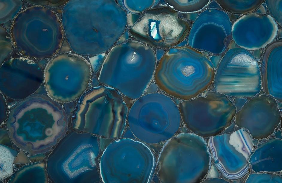 Agate Console Table, Stainless Steel Base by PHILLIPS COLLECTION