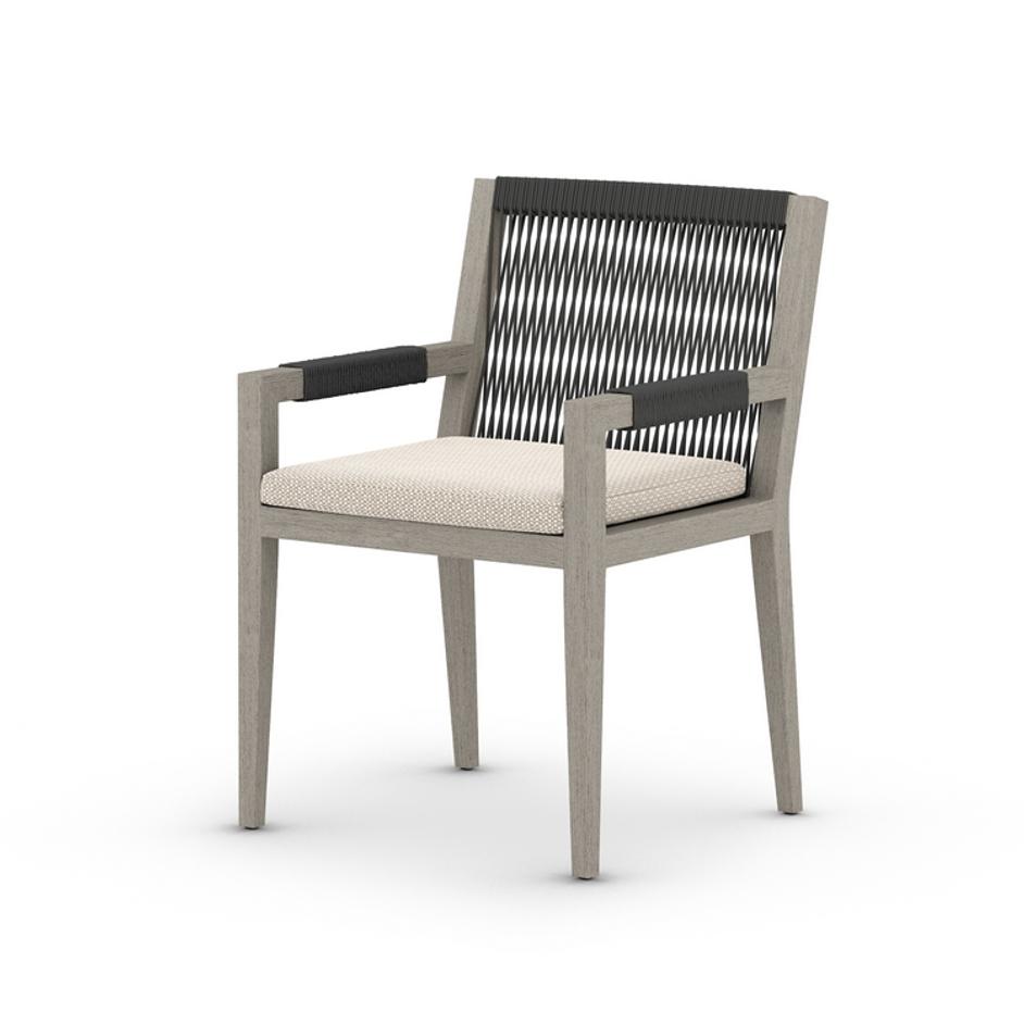 Sherwood Dining Armchair In Grey/Faye Sand by FOUR HANDS