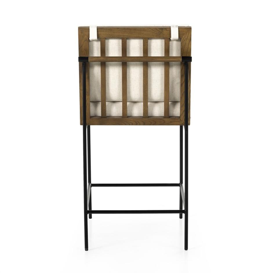 Crete Stool In Savile Flax In Counter by FOUR HANDS