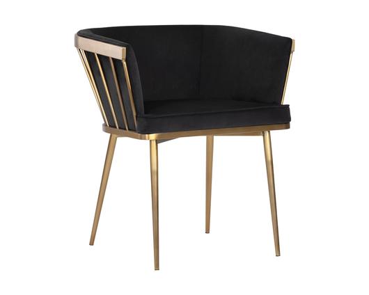 Caily Dining Armchair - Abbington Black by Sunpan