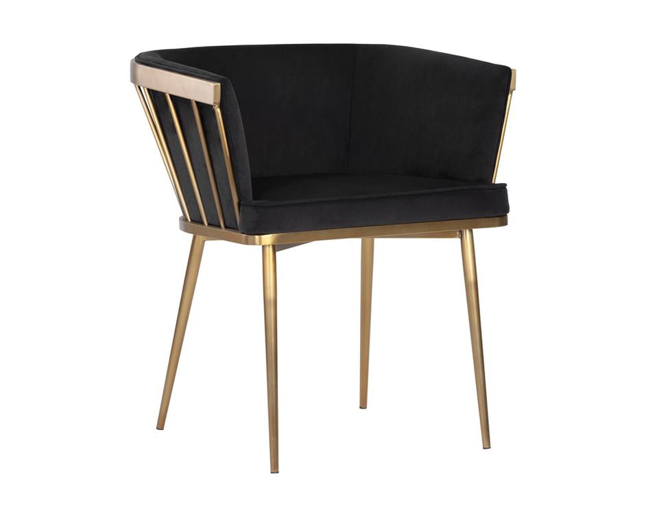Caily Dining Armchair - Abbington Black by Sunpan