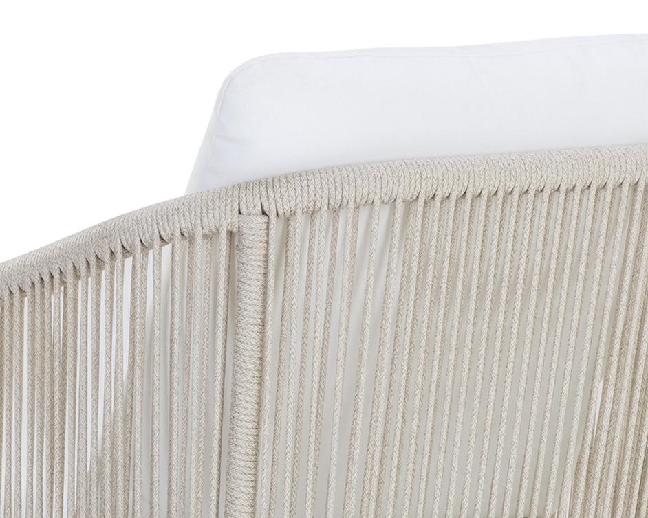 ALLARIZ DINING ARMCHAIR - GREIGE - STINSON WHITE by Sunpan