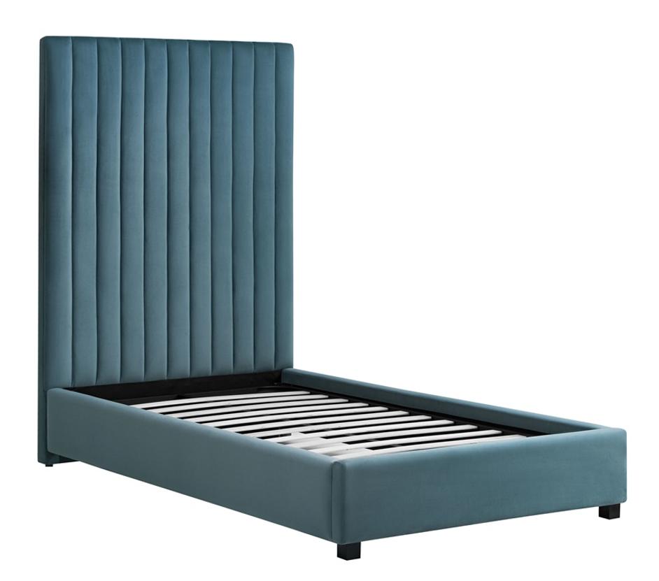 Arabelle Sea Blue Bed in Twin by tov furniture