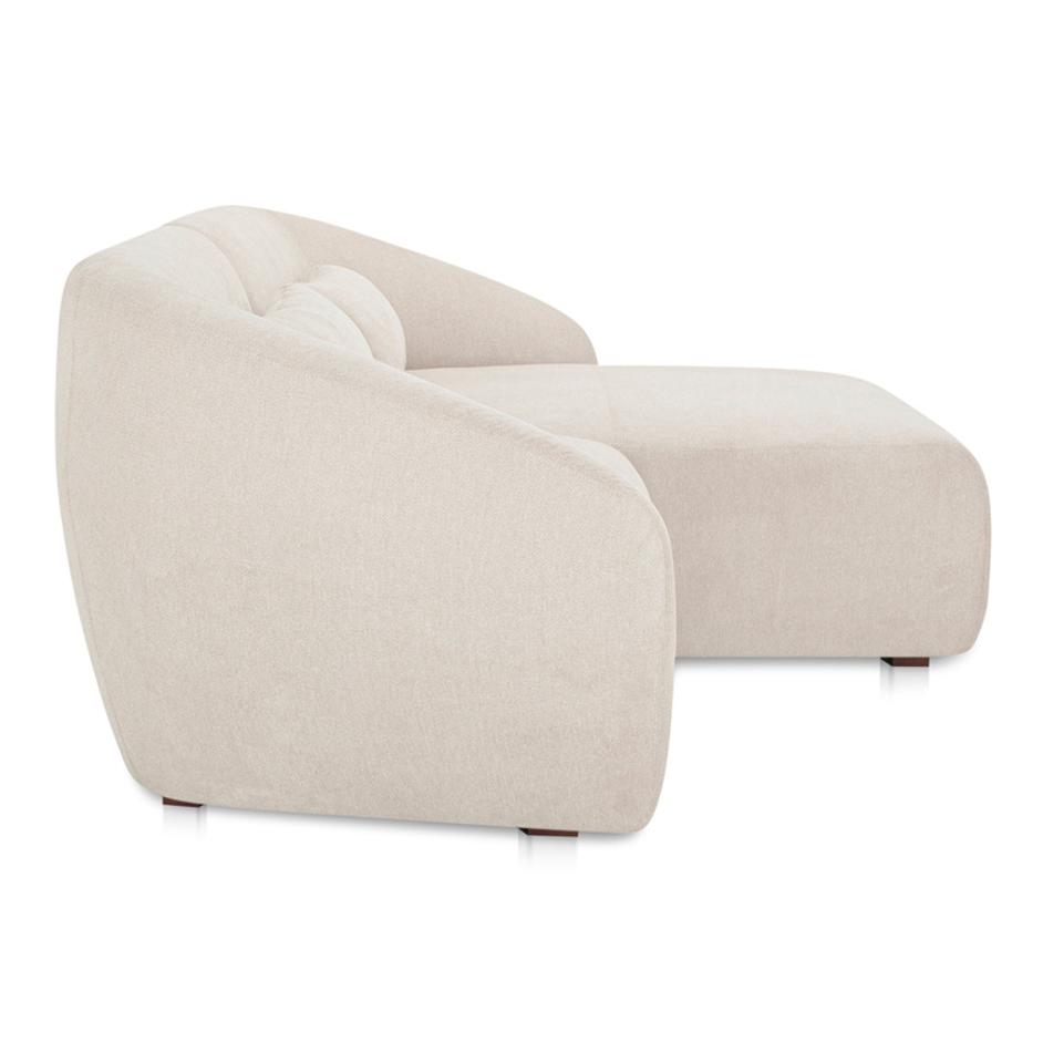 Amelia Nook Modular Right Sectional Warm White by Moes Home