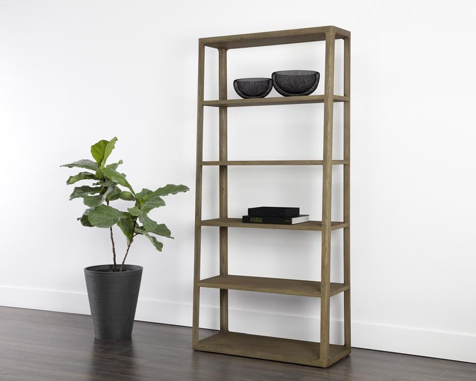 DONCASTER BOOKCASE - LARGE - SMOKE GREY by Sunpan